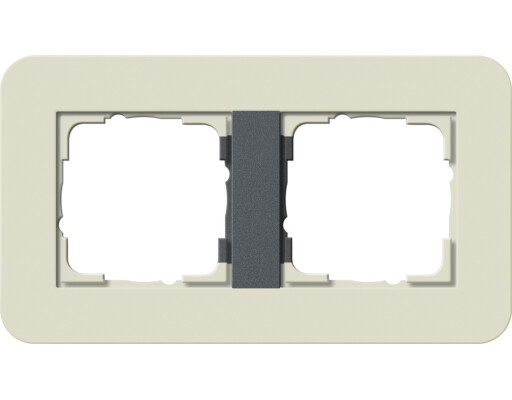 GIRA Abdeckrahmen 2-fach Gira E3 Sand/Anthrazit