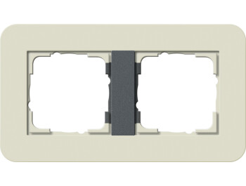 GIRA Abdeckrahmen 2-fach Gira E3 Sand/Anthrazit