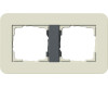 GIRA Abdeckrahmen 2-fach Gira E3 Sand/Anthrazit