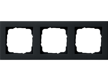 GIRA Abdeckrahmen 3-fach Gira E2 Schwarz m