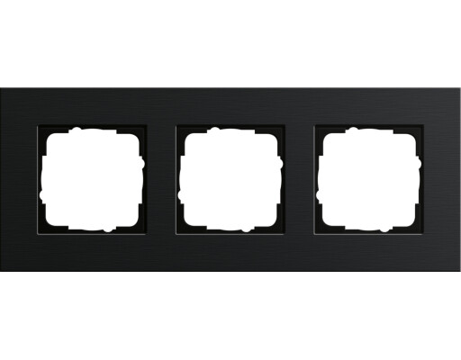 GIRA Abdeckrahmen 3-fach Gira Esprit Aluminium Schwarz(eloxiert)