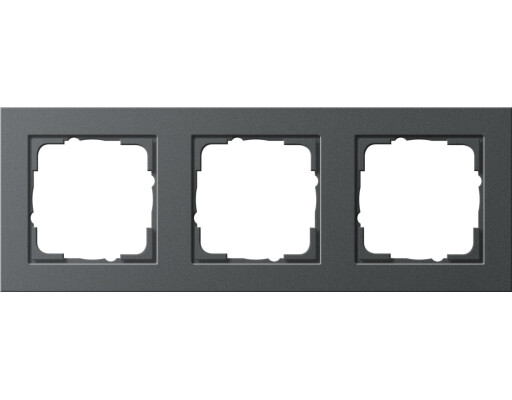 GIRA Abdeckrahmen 3-fach Gira E2 Anthrazit
