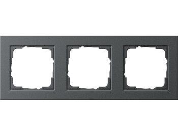 GIRA Abdeckrahmen 3-fach Gira E2 Anthrazit