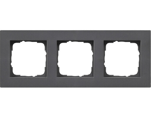 GIRA Abdeckrahmen 3-fach flach Gira E2 Anthrazit