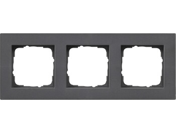 GIRA Abdeckrahmen 3-fach flach Gira E2 Anthrazit