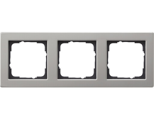 GIRA Abdeckrahmen 3-fach Gira E2 Edelstahl