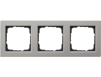 GIRA Abdeckrahmen 3-fach Gira E2 Edelstahl