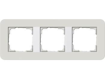 GIRA Abdeckrahmen 3-fach Gira E3 Hellgrau/Reinweiß