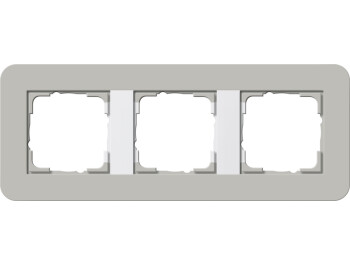 GIRA Abdeckrahmen 3-fach Gira E3 Grau/Reinweiß