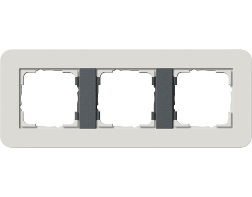 GIRA Abdeckrahmen 3-fach Gira E3 Hellgrau/Anthrazit