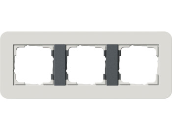 GIRA Abdeckrahmen 3-fach Gira E3 Hellgrau/Anthrazit