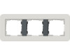 GIRA Abdeckrahmen 3-fach Gira E3 Hellgrau/Anthrazit