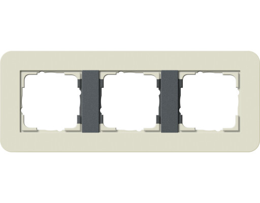 GIRA Abdeckrahmen 3-fach Gira E3 Sand/Anthrazit