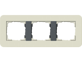 GIRA Abdeckrahmen 3-fach Gira E3 Sand/Anthrazit