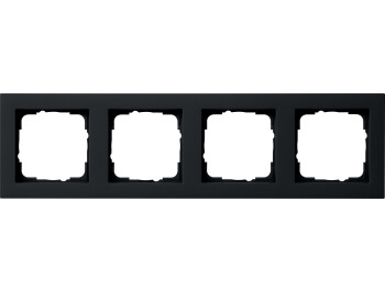 GIRA Abdeckrahmen 4-fach Gira E2 Schwarz m