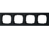 GIRA Abdeckrahmen 4-fach Gira E2 Schwarz m