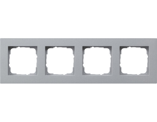 GIRA Abdeckrahmen 4-fach flach Gira E2 F Alu
