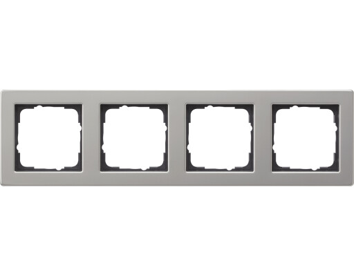 GIRA Abdeckrahmen 4-fach Gira E2 Edelstahl