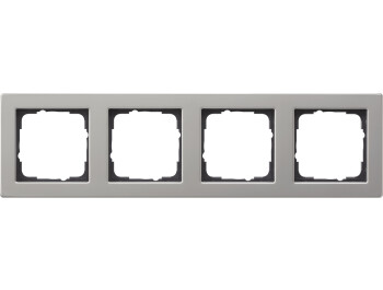 GIRA Abdeckrahmen 4-fach Gira E2 Edelstahl