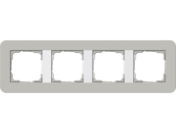 GIRA Abdeckrahmen 4-fach Gira E3 Grau/Reinweiß