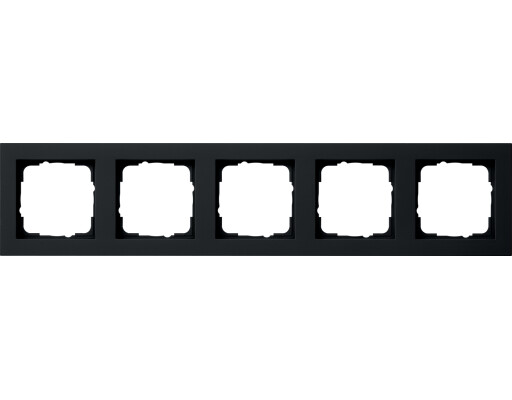 GIRA Abdeckrahmen 5-fach Gira E2 Schwarz m