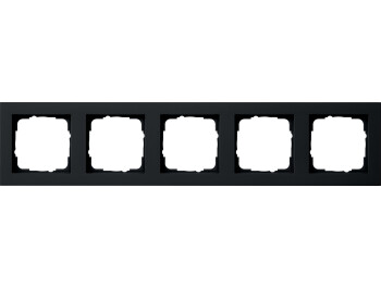 GIRA Abdeckrahmen 5-fach Gira E2 Schwarz m
