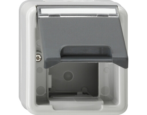 GIRA Gehäuse KD + BSF Einschübe Kommunikationstechnik WG AP Grau