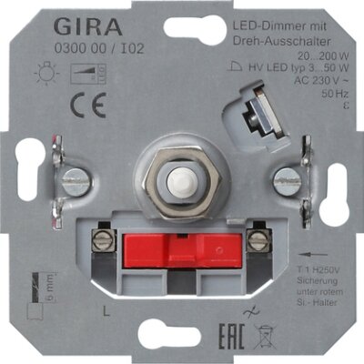 GIRA LED-Dimmeins. 20 - 200 W Dreh-Aus Einsatz