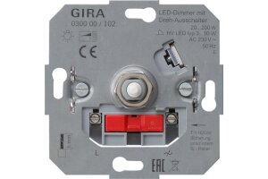 GIRA LED-Dimmeins. 20 - 200 W Dreh-Aus Einsatz