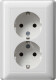 GIRA 2-fach-SCHUKO-Steckdose Vollpl. Gira Standard 55 Reinweiß