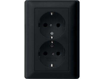 GIRA 2-fach-SCHUKO-Steckdose SP + Vollpl. System 55...