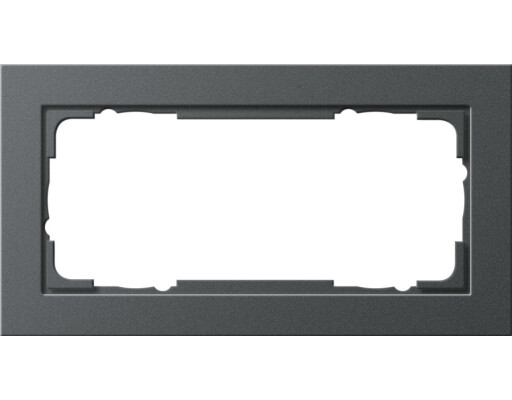 GIRA Abdeckrahmen 2-fach ohne M. Gira E2 Anthrazit
