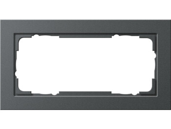 GIRA Abdeckrahmen 2-fach ohne M. Gira E2 Anthrazit