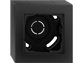 GIRA AP-Gehäuse 1-fach + Rahmen Gira E2 Schwarz m