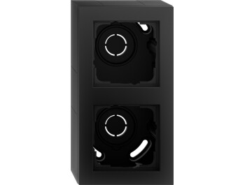 GIRA AP-Gehäuse 2-fach + Rahmen Gira E2 Schwarz m