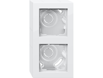 GIRA AP-Gehäuse 2-fach + Rahmen Gira E2 Reinweiß