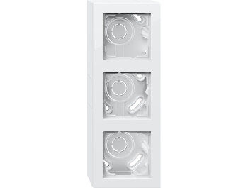 GIRA AP-Gehäuse 3-fach + Rahmen Gira E2 Reinweiß