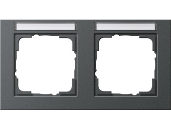 GIRA Abdeckrahmen 2-fach waagerecht BSF Gira E2 Anthrazit