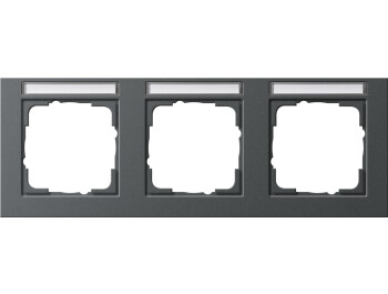 GIRA Abdeckrahmen 3-fach waagerecht BSF Gira E2 Anthrazit