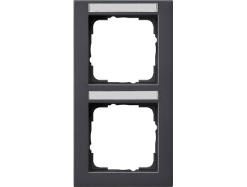 GIRA Abdeckrahmen 2-fach senkrecht BSF Gira E2 Anthrazit