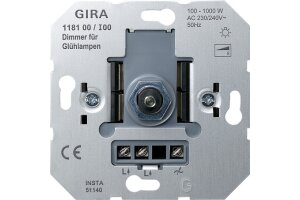 GIRA Glühlampendimmeins. 100 - 1000 W DruckWe Einsatz