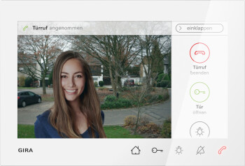 GIRA Wohnungsstation Video AP 7 Türko Reinweiß