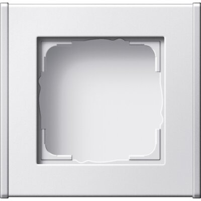 GIRA Profil 1-fach senkrecht + waagerecht Profil 55 Aluminium Reinweiß(lackiert)