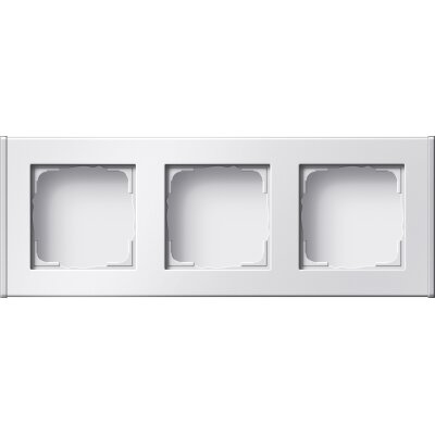GIRA Profil 3-fach senkrecht + waagerecht Profil 55 Aluminium Reinweiß(lackiert)