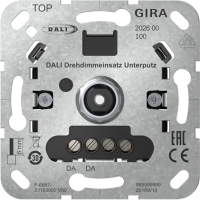 GIRA DALI Drehdimmeins. UP Einsatz
