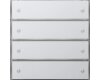 GIRA Tastsensor 3 Komfort 4-fach KNX Flächenschalter Reinweiß