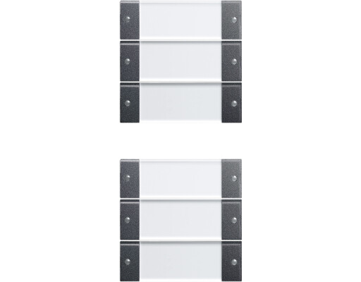 GIRA Wippenset 6-fach (3+3) BSF System 55 Klar/Anthrazit