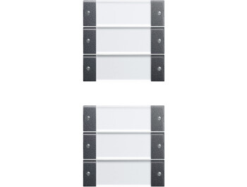 GIRA Wippenset 6-fach (3+3) BSF System 55 Klar/Anthrazit