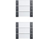 GIRA Wippenset 6-fach (3+3) BSF System 55 Klar/Anthrazit