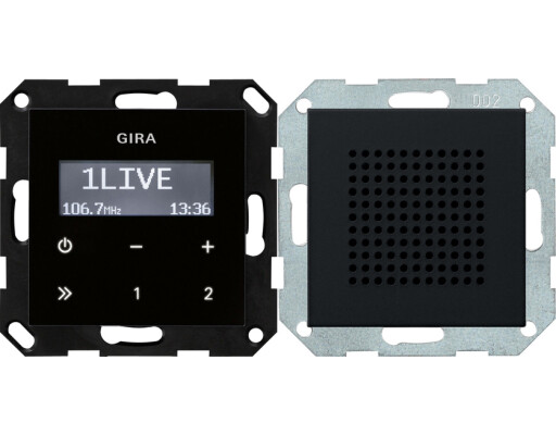 GIRA UP-Radio RDS Lautsprecher System 55 Schwarz m